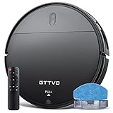 Robot Vacuum and Mop, Gttvo Life Robotic Vacuum Cleaner, 2 in 1 Mopping Robot Vacuum Cleaner Combo with 1400Pa Suction, Self-Charging, Super-Thin, Ideal for Hard Floor, Low Pile Carpet
