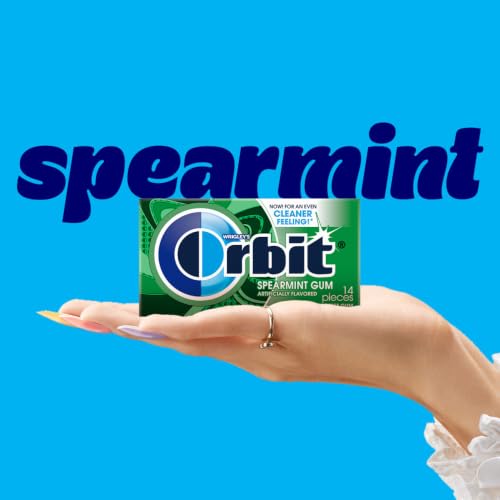 Image of ORBIT Spearmint Sugar Free Chewing Gum, 12 Pack, 14 Pieces (168 Pieces)
