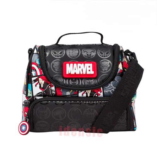 iDensic Double Decker Lunch Bag for Kids – Kids Insulated Lunch Bag Large Tote for Boys, Girls, School Travel Bag with Adjustable Strap