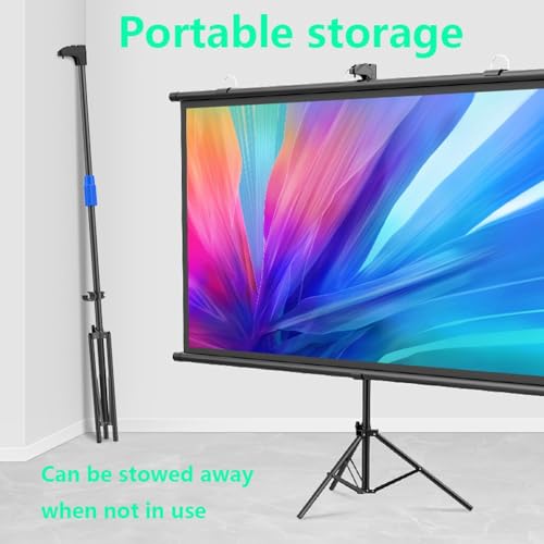 Pantalla de proyector portátil 72 pulgadas 16:9 con soporte retráctil miniatura 4