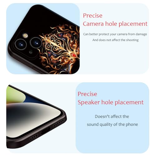 Printed with Skull for iPhone 15 case, Silicone Soft Shockproof Case Featuring a Reaper Skeleton Print with - for a Distinctive Edge (A2-Skull-Death God Skeleton)