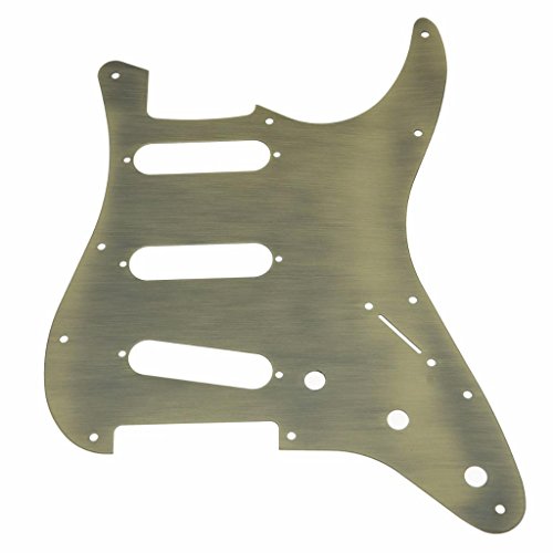 KAISH 11 Hole ST Strat SSS Metal Guitar Pickguard Aluminum Scrach Plate