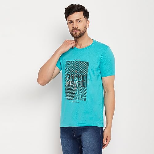 Image of Duke Stardust Men Half Sleeve Cotton T-Shirt (1030 Sea Blue XXL)