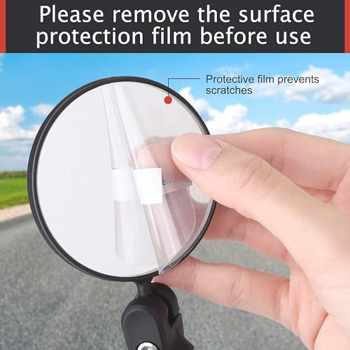 Image of JERN Pack of 2 Bike Rearview Mirror 360 Rotary Cycling Bicycle Convex Glass Rear View Mirror