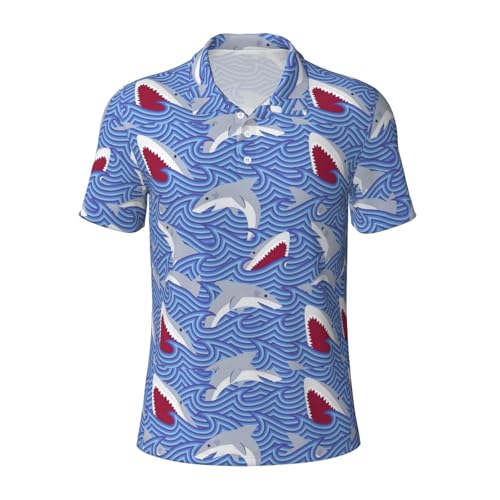 Polo de chasse manches courtes pour homme avec motif poisson finition premium