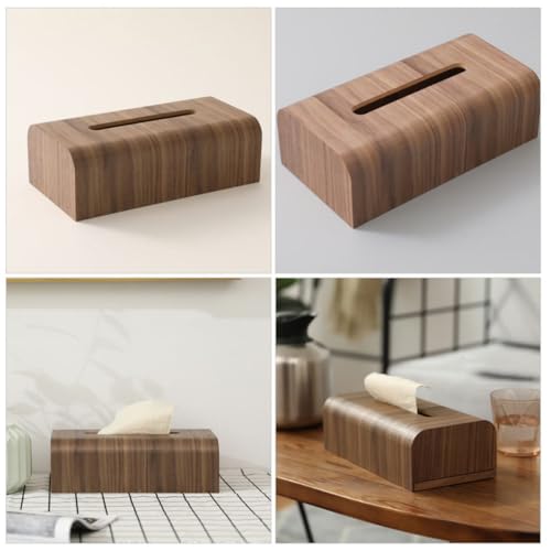 Boîte à mouchoirs rectangulaire en bois pour bureau et hôtel - 6