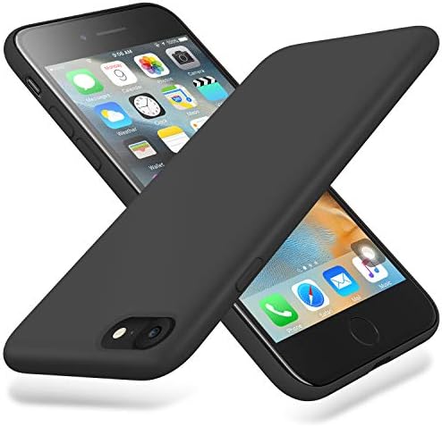 Winzizo iPhone SE 2020 Case, iPhone 8 Case/iPhone 7 Case Silicone Slim Protective Phone Cover Soft Compatible for iPhone 8, iPhone 7 and iPhone SE Cases (Black)