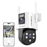 xmartO [WiFi 6 Dual-Lens Camera] 2-in-1 QHD WiFi Home Security Camera with AI Tracking, Pan Tilt Zoom, 5G/ 2.4G Dual Band, Bluetooth Easy Setup (Add-on CAM to NVR, Also Works Standalone)