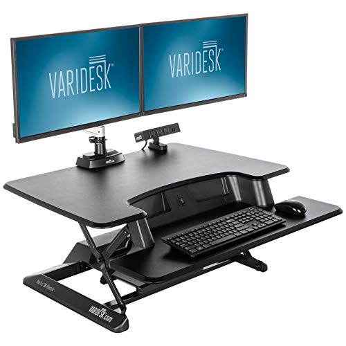 VARIDESK - Electric Desktop Converter for Dual Monitors (36 Inch)