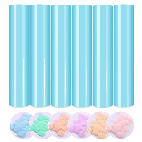 HTVSTD Pastel Blue Puff Vinyl Heat Transfer -12
