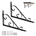 2 Pièces Support D'Étagère Mural,Support Équerre Antique,Equerre D'Étagere Triangulaire Fer Forgé,Support Mural Fer Métallique,Supports D'Étagère,Avec Vis,Utilisé Dans Le Salon,Cuisine,À L'Extérieur