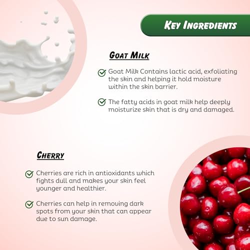 Image of Green's Concept Goat Milk Face Wash, 120ml | Hydrating & Moisturizing Face Wash with Cherry Extract for Anti-Aging & Dark Spots | Youthful and Radiant Glow