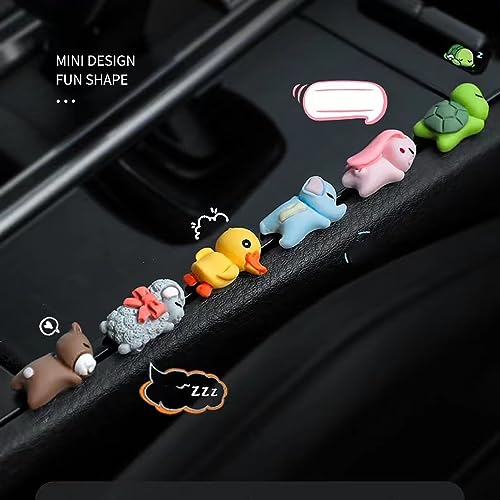 wolpin 6 Pcs Mini Cartoon Car Decor PVC | Cute Fantasy Dashboard Decoration Set for Car Interior | Decorative Showpiece for Bike Scooty Mirror | Small Cute Accessories for Vehicles