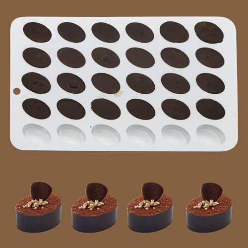 Cylindrical Silicone Chocolate Molds Cylindrical Silicone Baking Molds for Chocolate Bath Bomb Cheesecake Muffin Cookies (30 Cavities 3x1.8cm) - Image 4
