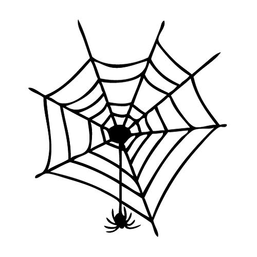 Leon Online Box Spider Web - Animal Decal [12cm Black] Vinyl Sticker for Car, Bike, iPad, Laptop, MacBook, Helmet