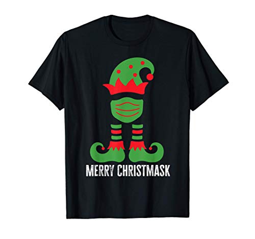 Máscara de elfo Feliz Navidadk Camiseta