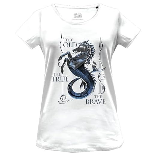 House Of the Dragon Wohoftdts013 Camiseta, Blanco, M para Mujer
