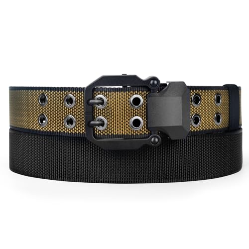 Men's Belts Double Prong Reversible, Tactical Style Belt 1.5
