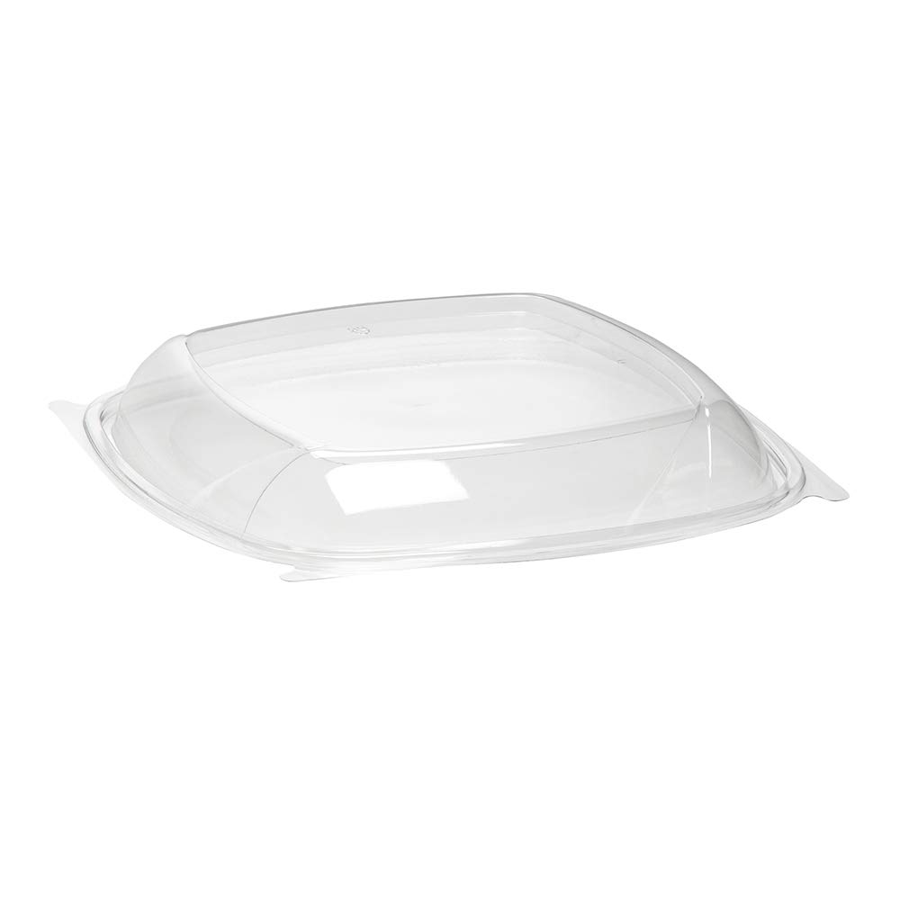 CaterLine Contours Plastic Square Dome Lid, 9 x 9-Inch, Clear (200-Count)