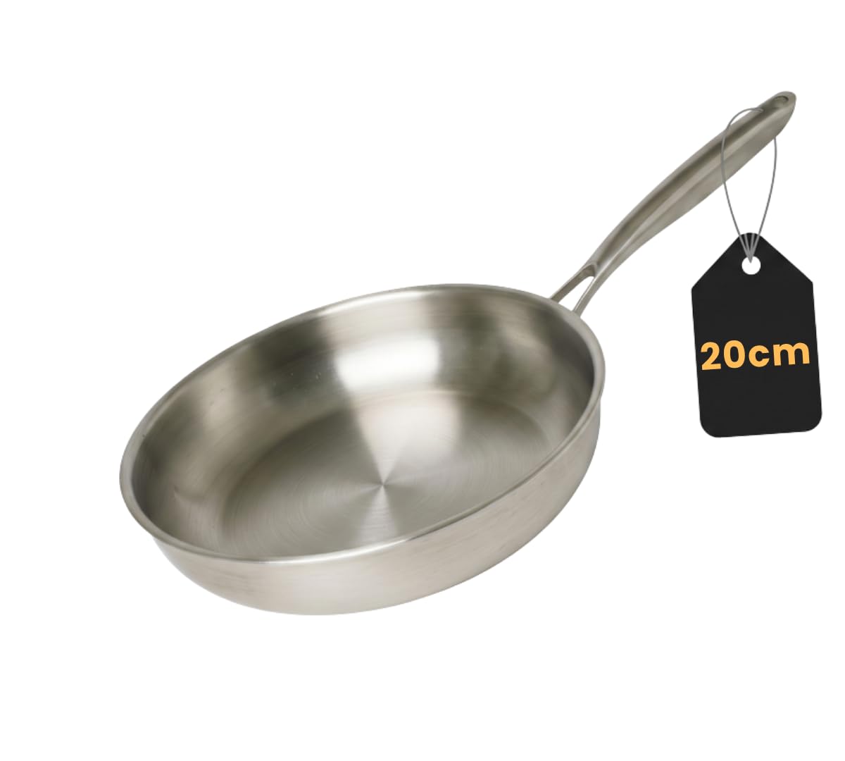 Venteo |Poele Inox 20cm| Plaque induction 2 feux | Poele Induction Durable et Résistant |Diffusion Uniforme de la Chaleur