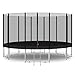 Baunsal® Trampolin Outdoor Ø 427 cm (EXD) schwarz als Komplettset mit Federabdeckung, Sprungmatte, Netz und Leiter - Gartentrampolin Spielzeug für Kinder