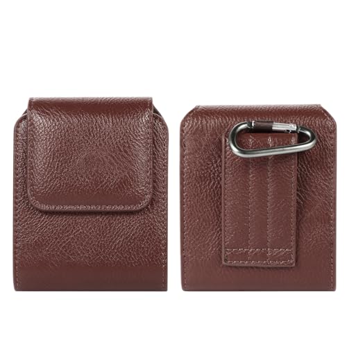 【Materiale di alta qualità】 La custodia con clip da cintura per cellulare è realizzata in pelle PU. Le bande elastiche su entrambi i lati assicurano una vestibilità aderente ma non stretta e un facile accesso al telefono. È resistente e robusta con una tolleranza di lunga durata.
