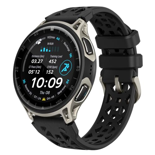 Amazfit Cheetah 2 Pro 48mm Reloj Inteligente GPS Running, Pantalla AMOLED 1,32', Cristal de Zafiro, Caja de Titanio, 32 GB Almacenamiento, hasta 20 días batería, NFC, Linterna, para Android y iPhone