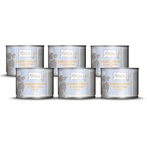 MjAMjAM – comida húmeda premium para perros – pollo escaldado con deliciosas zanahorias en salsa, pack de 6 (6 x 185g), sin cereales con extra de carne