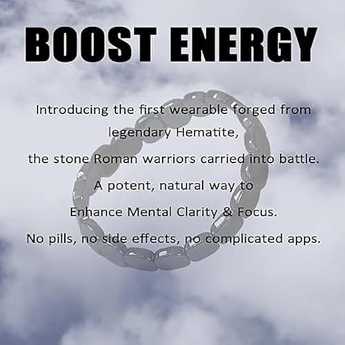 Hematite Bracelet For Men, Reclaim Your Edge & Confidence Natural Legendary Hematite Power Stone Health Healing Beaded Stretch Luck Bracelets Inspirational Gift Jewelry4