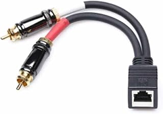 GXMRHWY RJ45 Female to Dual RCA Male Adapter Cable 25CM