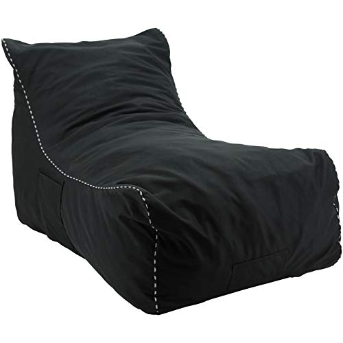 Happy Home Company 11438 Bean Bag Liege Sitzsack 110 cm- SCHWARZ