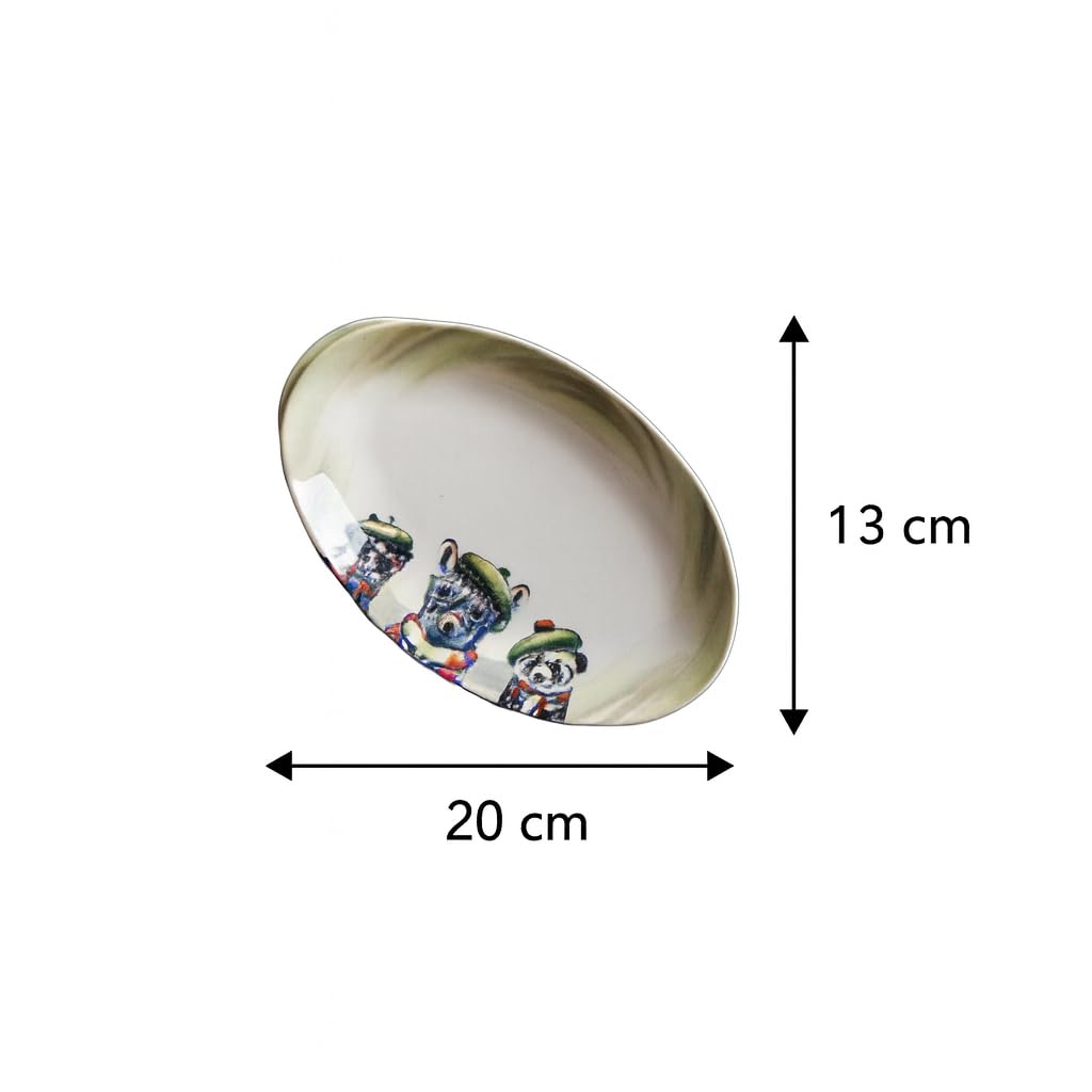 32-częściowy serwis śniadaniowy dla 6 osób – Ice Age Bone China – wysokiej jakości porcelana – nadaje się do mycia w zmywarce – opakowanie prezentowe – kompletny zestaw