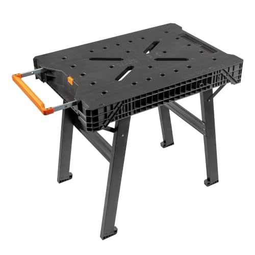 Klein Tools 54410MB MODbox Work Bench Folding Work Table Lightweight Portable Workstation 1000-Pound Capacity 39.25 x 23.75 x 30.9-Inch Compatible with MODbox Rail System