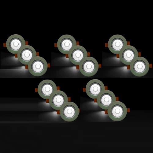 Image of D'Mak Aluminium 6 Watt Round Led Cob Light for Pop /Recessed Lighting (White, 15)
