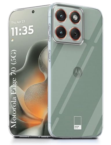 Image of Jkobi Silicone Back Cover Case for Motorola Moto Edge 70 (Clear Shockproof Case with Camera Protection | Soft and Flexible | Transparent)
