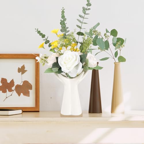 Florero de cerámica con forma de mano YARNOW regalo original casa 7