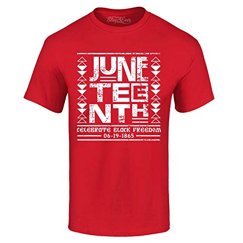 T-shirt Juneteenth Black Freedom 1865 rouge en taille S pour célébrer l'histoire afro-américaine