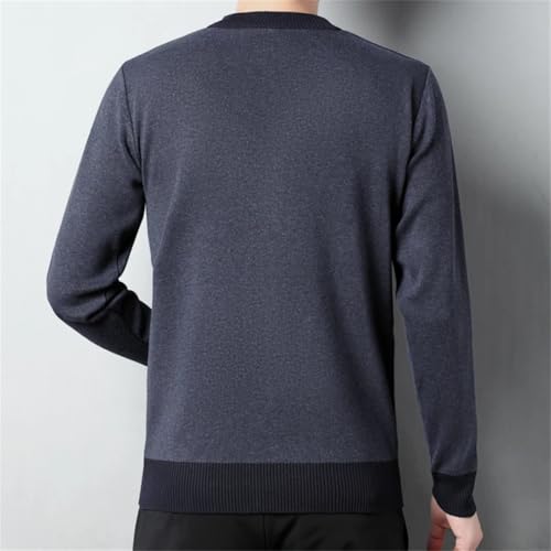 Men Sweater Cardigan Buttons Down Plaids Vintage Knit Sweater for Winter O Neck Clothing3