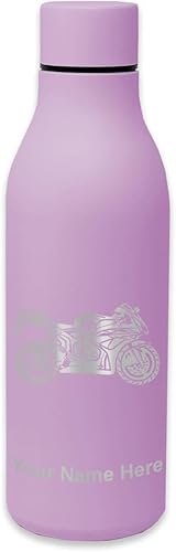 Miniatura 11 de LaserGram Botella de agua de acero inoxidable de doble pared, bicicleta deportiva, grabado personalizado incluido Azul