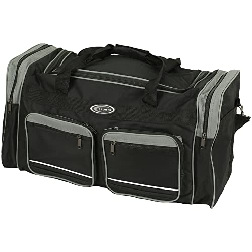 Trainingstasche Sporttasche Reisetasche Fitnesstasche Tragetasche Schultertasche Grau und in 5 verschiedenen Größen