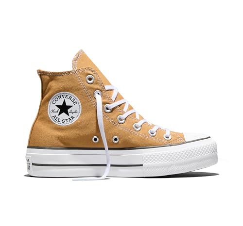 Converse Women Chuck Taylor All Star Lift Platform HI, Honey Stick/White/Black, 7.5