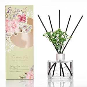 M&SENSE Creamy Fig Reed Diffuser Set with 7 Sticks | Baby's Breath Flower - 7.0oz Woody & Floral Scent, Flame Free Fragrance Diffuser for Bedroom, Long Lasting Floral Diffuser for Housewarming MSENSE Creamy Fig Reed Diffuser Set with 7 Sticks Babys Breath Flower 70oz Woody Floral Scent Flame Free Fragrance Diffuser for Bedroom Long Lasting Floral Diffuser for Housewarming