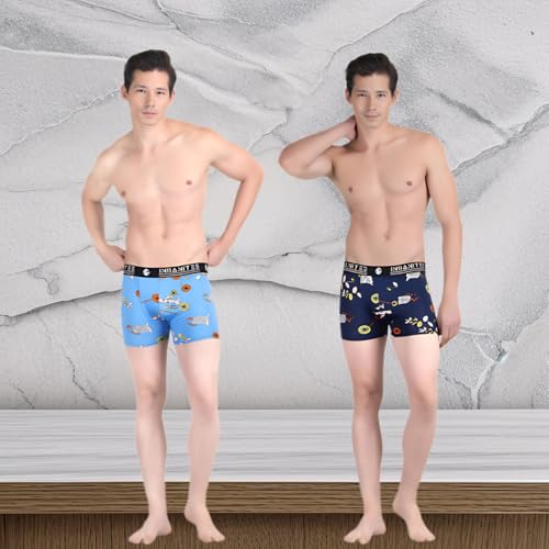 Image of Men's Nylon Stretch Printed Trunk | Ultra-Soft, Breathable Innerwear for Men | Stylish & Supportive Fit