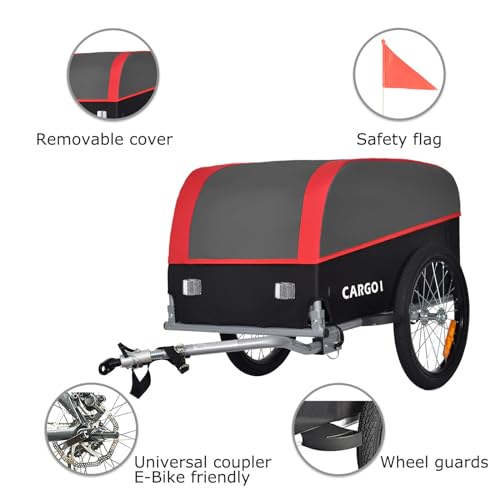 Tiggo VS Cargo I Lastenanhänger Fahrradanhänger Trailer Transportanhänger CT901-D01 ROT