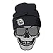Produktbild Finally Home Totenkopf mit Mütze und Sonnenbrille Patch zum Aufbügeln | Totenschädel Patches, Biker Schädel Bügelflicken, Motorrad Kutte Flicken, Aufnäher