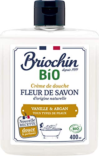 Fleur de Savon douche Briochin apaise les peaux sensibles vanille argan 400ml