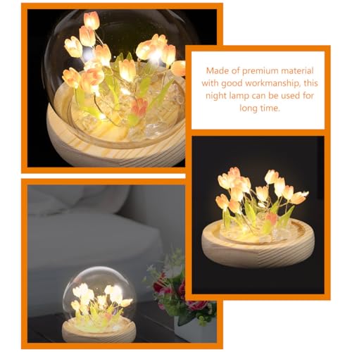 Kit de lámpara de noche tulipán DIY, rosa miniatura 3