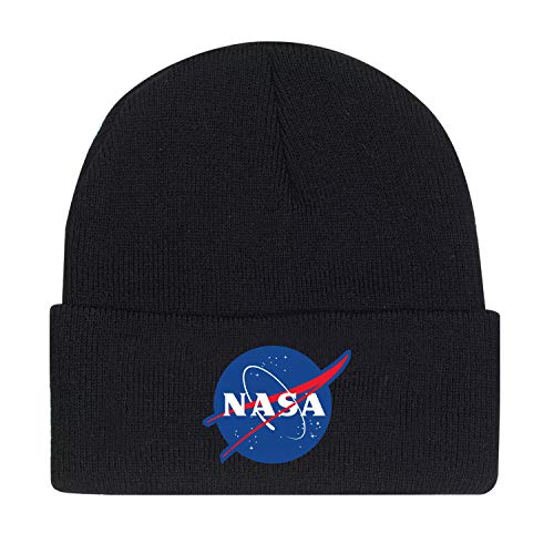 Rothco Deluxe NASA Meatball Logo Embroidered Watch Cap | NASA Beanie | NASA Winter Cap Black