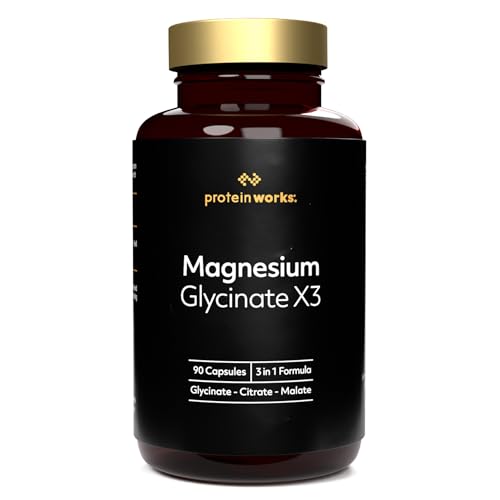 Magnesium Glycinate X3-3-in-1 Magnesiumpräparat - Bisglycinat | Citrat | Malat - 90 Kapseln - Protein Works