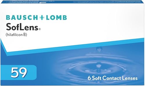 Bausch + Lomb SofLens 59 Monatslinsen sphärische Kontaktlinsen weich 6 Stück BC 8.6 mm / DIA 14.2 / -2 Dioptrien (1er Pack)